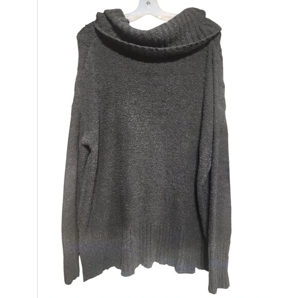 Mossimo Supply Co Women’s XXL Gray Cable Knit Cowl Neck Long Sweater - Picture 4 of 7